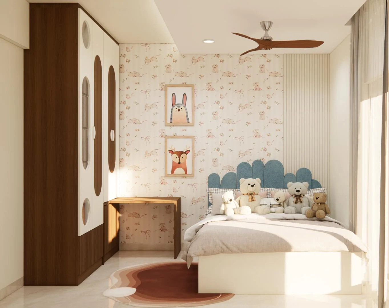 Custom millwork interior by buildabo in Bangalore